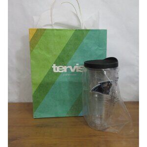 Tervis 24oz Tumbler Carolina Panthers Football Embroidered Patch w/Black Lid NEW